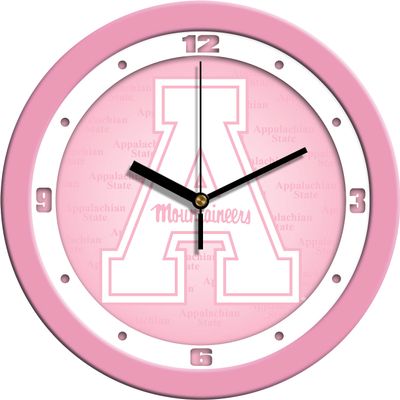 SunTime Appalachian State Mountaineers - Pink Wall Clock