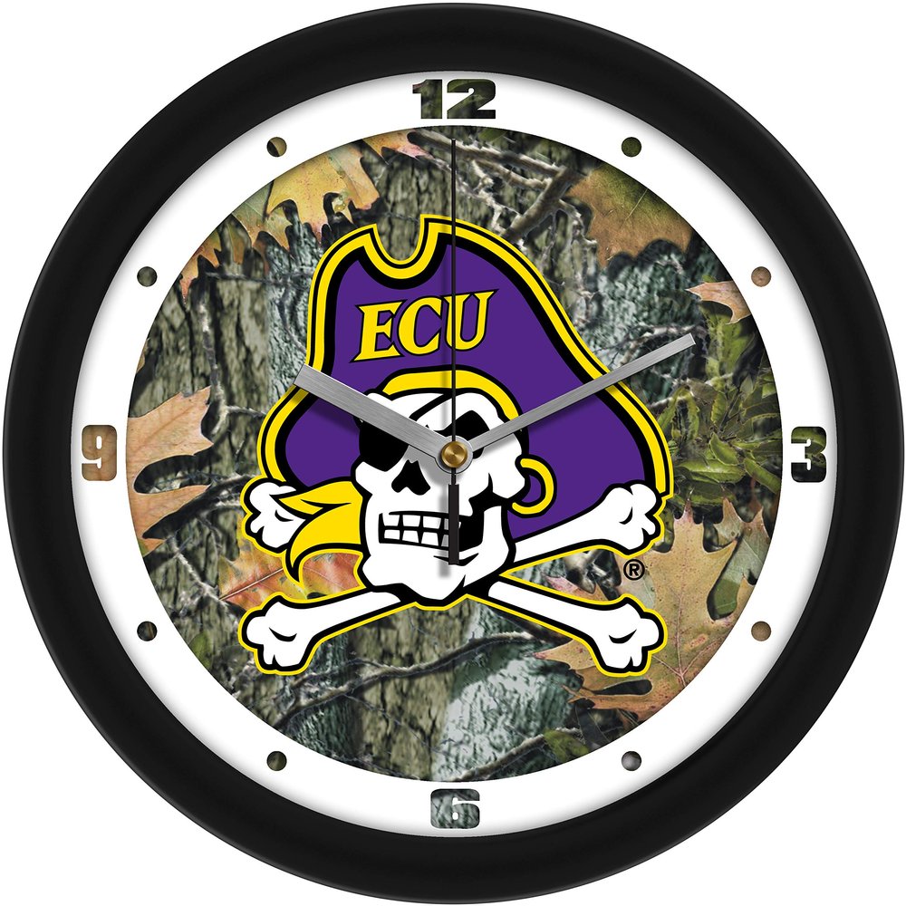 SunTime East Carolina Pirates - Camo Wall Clock