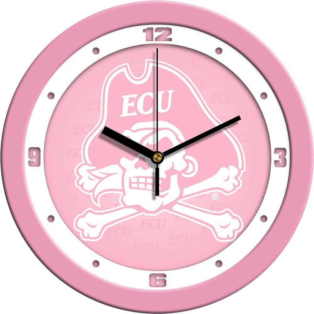 SunTime East Carolina Pirates - Pink Wall Clock