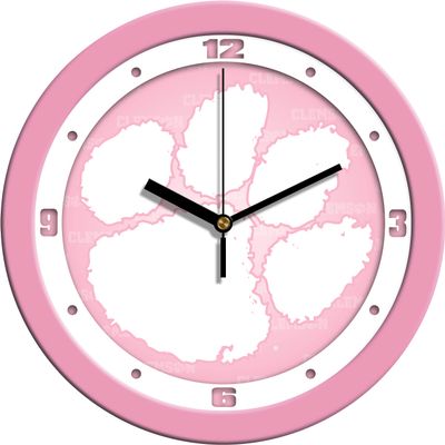 SunTime Clemson Tigers - Pink Wall Clock