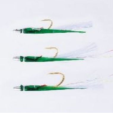 BREADEN Meval Cabra/Green Leather Flasher No. 12 (Pack of 5)