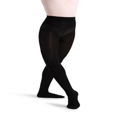 Capezio Hold & Stretch Footed Tight, Black, X-Large