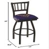 HBS L018 West Virginia 30" Swivel Bar Stool with Black Wrinkle Finish view 2