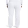 Cherokee Unisex Scrub Pants for Men & Women Tapered Leg Drawstring 4 Pocket Medical Uniform Easy Care 2-Way Stretch - WW020, M Tall, White view 3