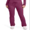 Cherokee Unisex Scrub Pants for Men & Women Tapered Leg Drawstring 4 Pocket Medical Uniform Easy Care 2-Way Stretch - WW020, L Tall, Wine view 1