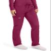 Cherokee Unisex Scrub Pants for Men & Women Tapered Leg Drawstring 4 Pocket Medical Uniform Easy Care 2-Way Stretch - WW020, L Tall, Wine view 4
