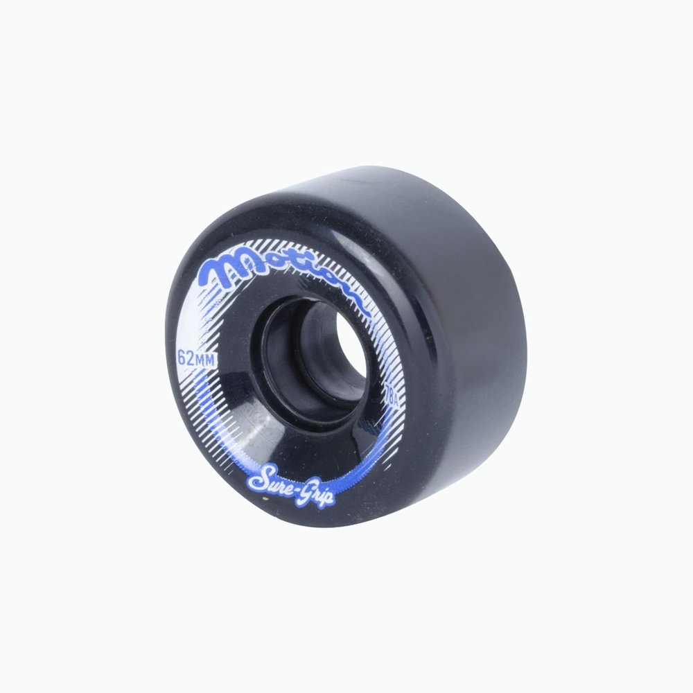 Sure Grip Motion Outdoor Wheels - super hi rebound urethane 62mm 78a durometer. Great for outdoor or rough surfaces.