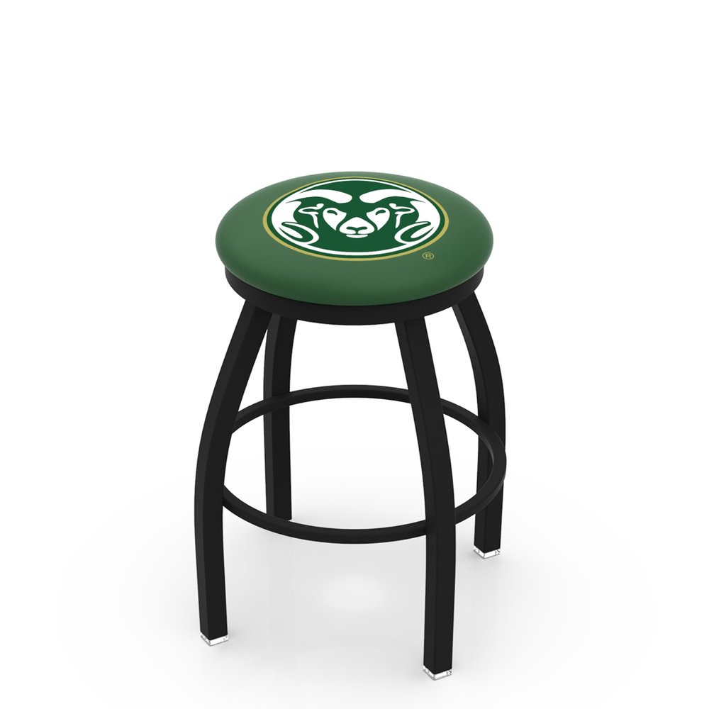 L8B2B Colorado State 30" Swivel Bar Stool with Black Wrinkle Finish