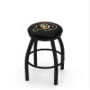 25" L8B2B - Black Wrinkle Colorado Swivel Bar Stool with Accent Ring by Holland Bar Stool Company view 1