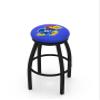 25" L8B2B - Black Wrinkle Kansas Swivel Bar Stool with Accent Ring by Holland Bar Stool Company view 1