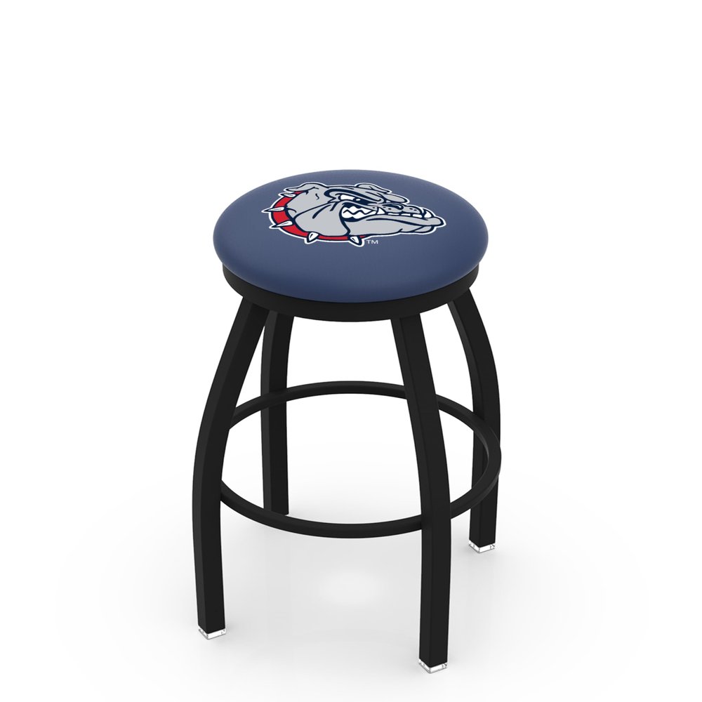 25" L8B2B - Black Wrinkle Gonzaga Swivel Bar Stool with Accent Ring by The Holland Bar Stool Company