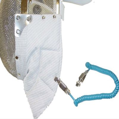 Budget electric sabre fencing mask, connector included