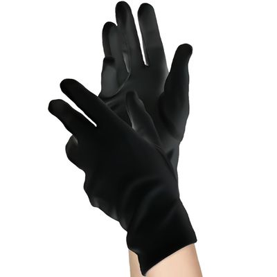 Bold & Elegant Black Polyester Gloves (Adult Size) - 1 Pair - Perfect for Any Stylish Affair