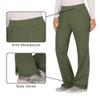 Cherokee Women Scrub Pant with Straight Leg Pull-on Pant Medical Bottom with 4 Pocket & 2-Way Stretch Fabric - WW110, S Petite, Olive view 3