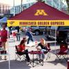 Logo Brands NCAA Minnesota Golden Gophers Checkerboard Canopy Tailgate Tent - 9' x 9', Vented Roof, Adjustable Height, Wheeled Carrying Bag, Powder Coated Steel view 2