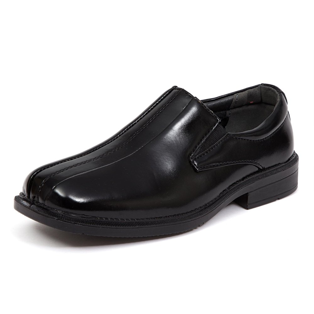 Deer Stags boys Wings Slip-on Loafer, Black, 5 W US Big Kid