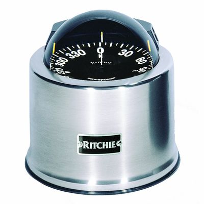 RITCHIE COMPASSES Compass, Binnacle, 5" Dial, Stainless