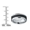 Metal Masters 8MM Men's Tungsten Carbide Ring Wedding Band W/Carbon Fiber Inaly size 9.5 view 4