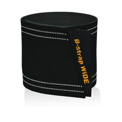 Bikeguy Wide Ankle Strap for Cycling with Reflective Lines (Black)