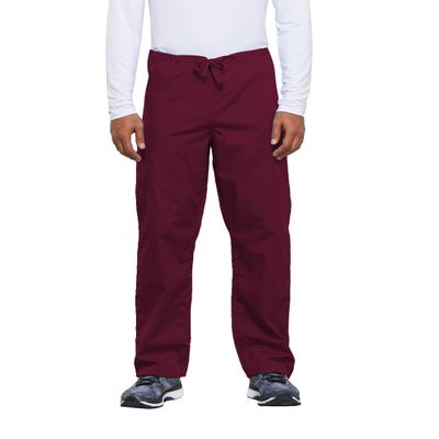 Cherokee Cargo Pant for Men and Women with 3 Pockets Adjustable Webbed Drawstring 4100T, XL Tall, Wine