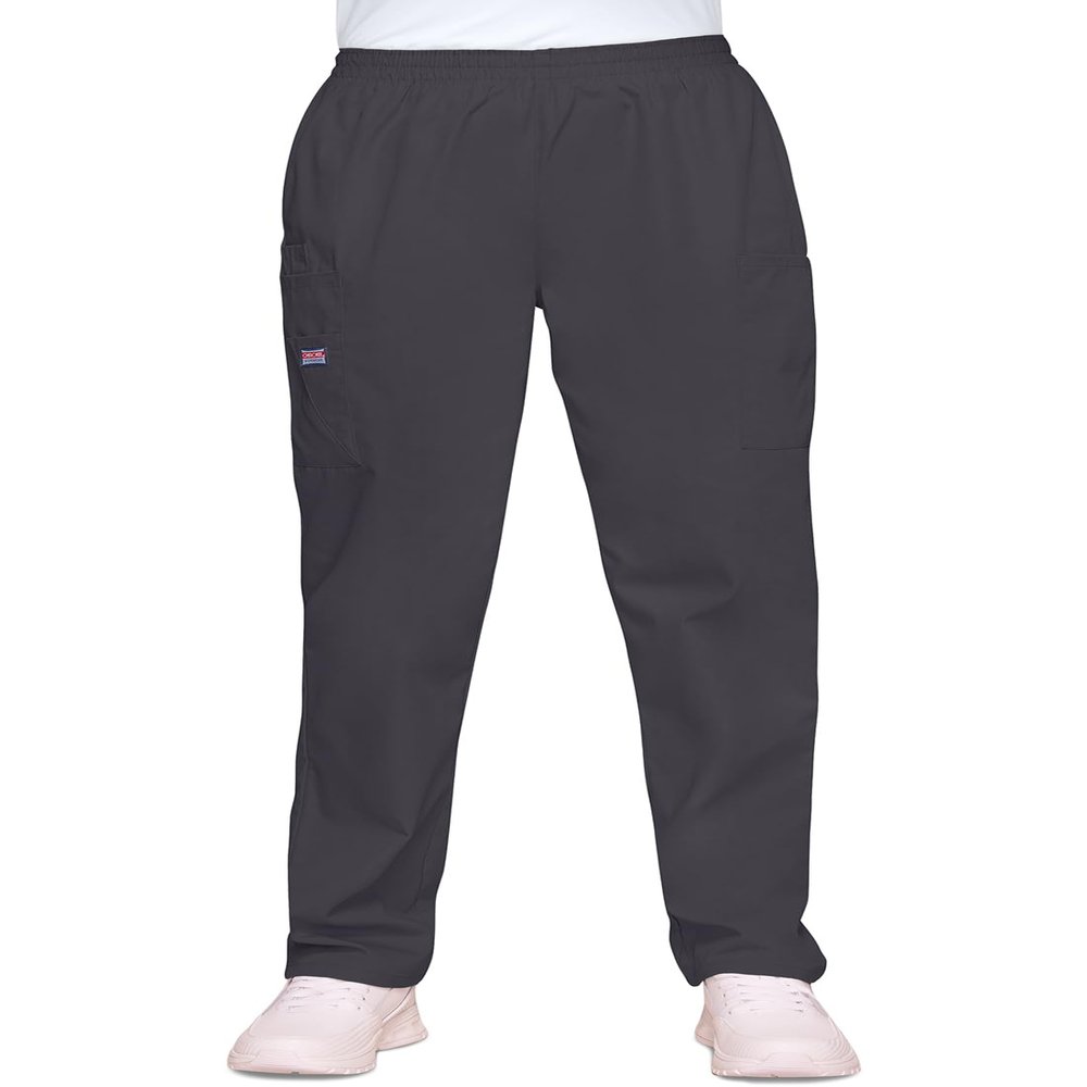 Cherokee Women's Workwear Scrubs Pull-On Cargo Pant, Pewter, 4X-Large