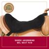 Weaver Equine Western Horse Saddle Pad, Mesh, Shock Absorbing Gel Saddle Pad Seat for Stable Riding and Spine Protection, Durable Equine Supplies view 2