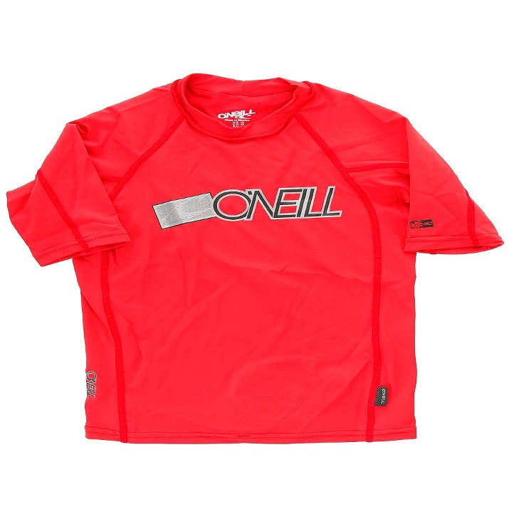O'Neill Youth Skins Short Sleeve Crew (Red, 14)