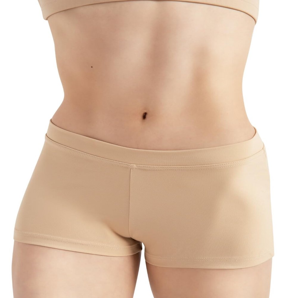 Capezio womens Team Basic Boy Cut Low Rise Shorts, Nude, Large US