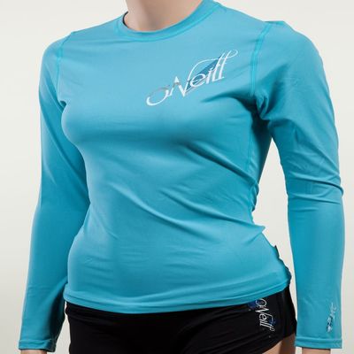 O'Neill Wetsuits Women's 24/7 Tech Long Sleeve Shirt, Aruba, Large
