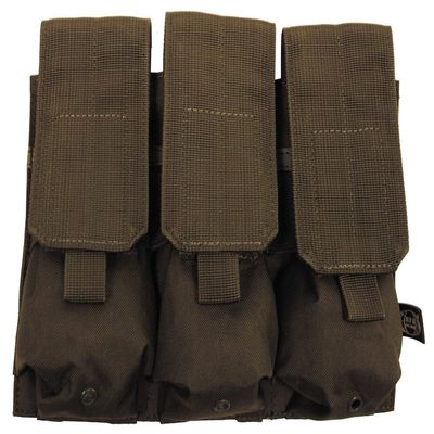 triple mag pouch. "Molle". OD green