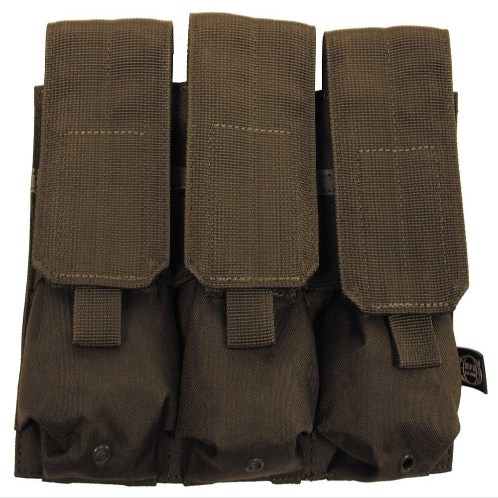 triple mag pouch. "Molle". OD green