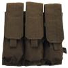 triple mag pouch. "Molle". OD green view 1