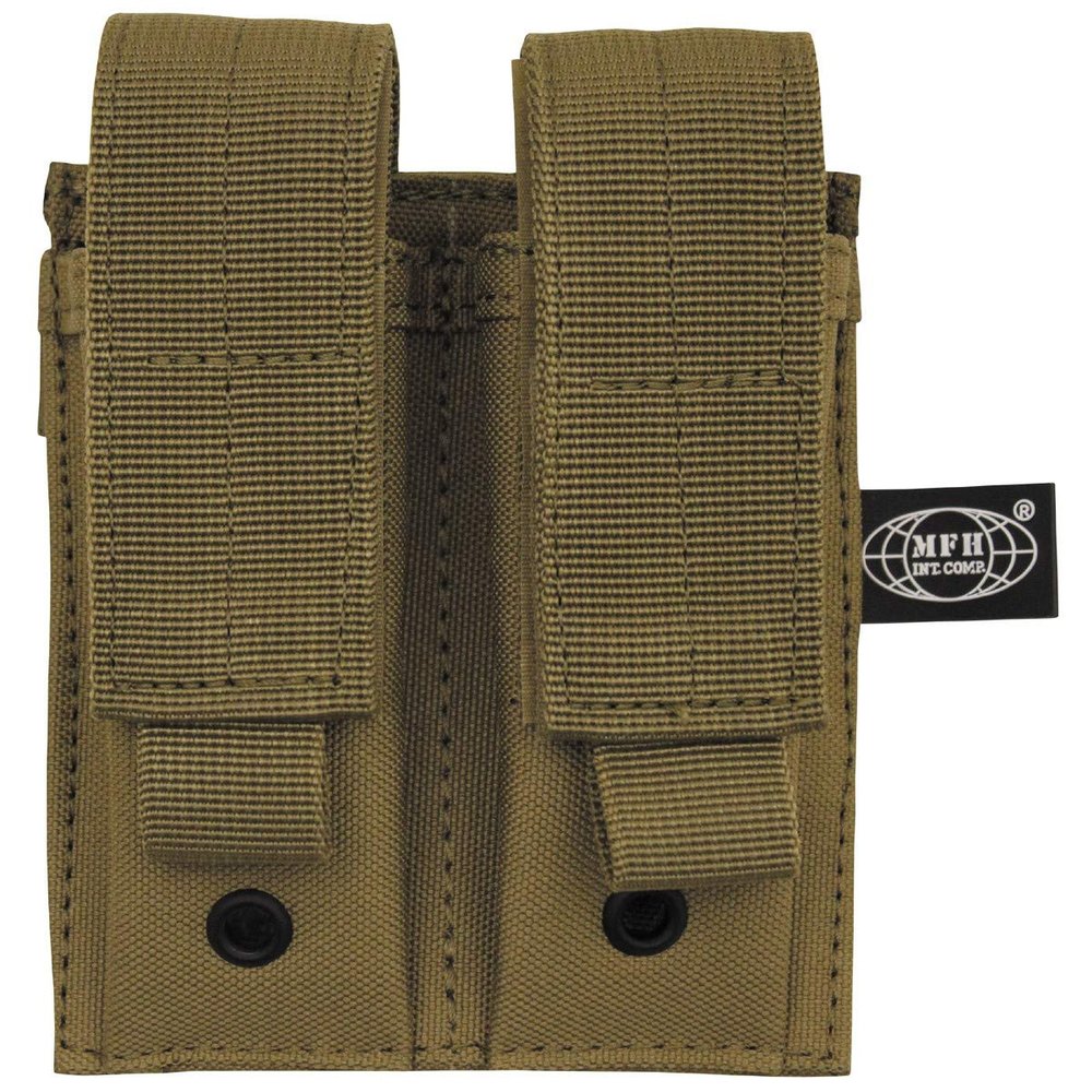 double mag pouch. "Molle". small. coyote tan