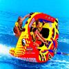 SPORTSSTUFF Poparazzi 1-3 Rider Towable Tube for Boating, Red view 3