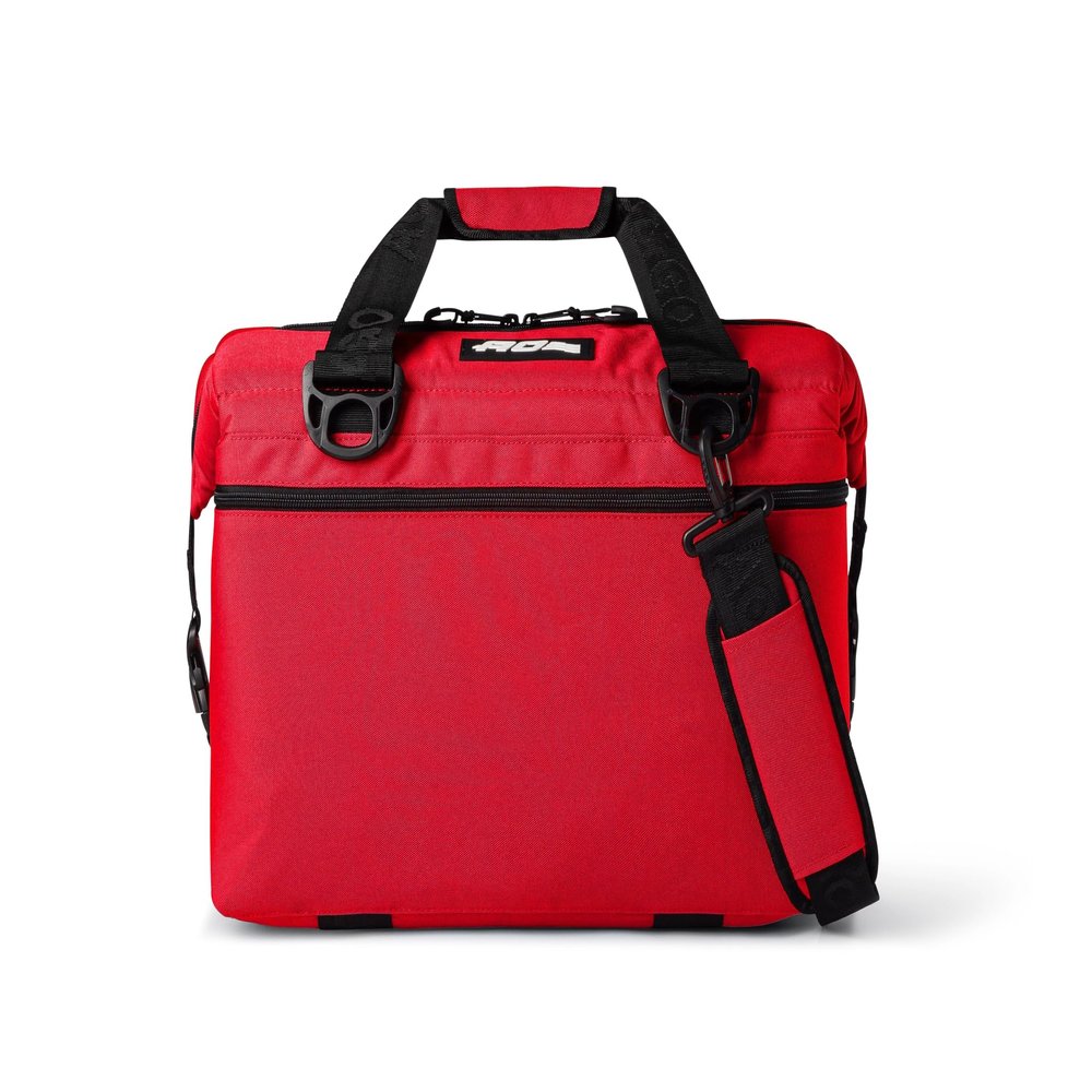 AO Coolers Expedition Canvas Soft-Sided Cooler Bag, Leak-Proof, Insulated, Lightweight, Red, 24-Can
