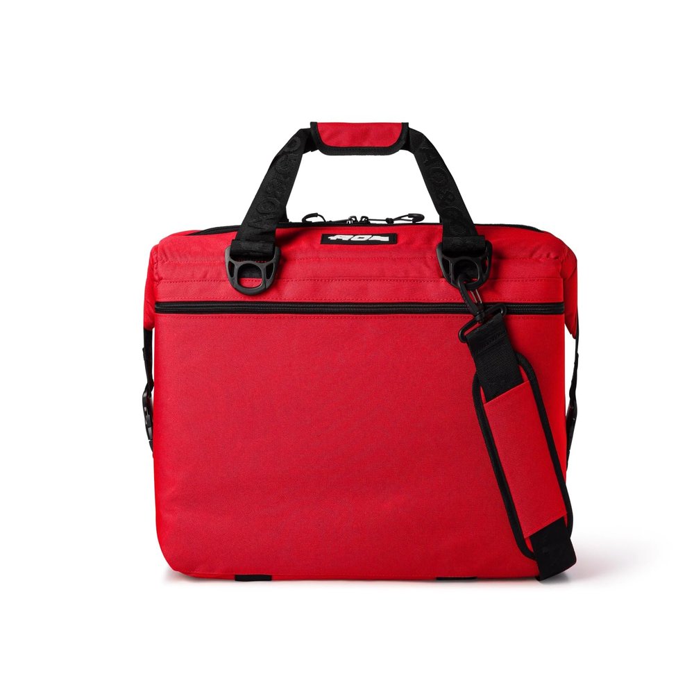 AO Coolers Expedition Canvas Soft-Sided Cooler Bag, Leak-Proof, Insulated, Lightweight, Red, 36-Can