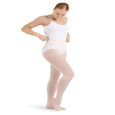 Capezio Hold & Stretch Footed Tight, Ballet Pink, X-Large