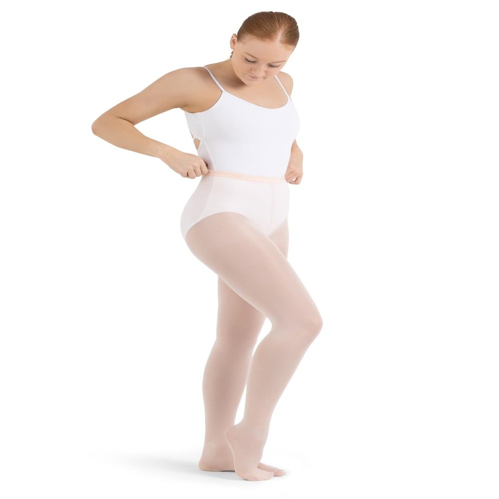 Capezio Hold & Stretch Footed Tight, Ballet Pink, X-Large