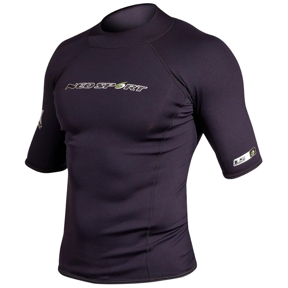 NeoSport Wetsuits Men's XSPAN Short Sleeve Shirt, Black, Small - Diving, Snorkeling & Wakeboarding