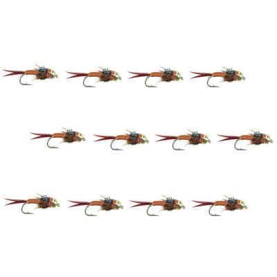 Montana Fly Company, BH Epoxyback Copper Nymph - 12-Pack, Nymph, 14