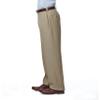 Haggar mens Eclo Stria Expandable-waist Plain-front dress pants, Taupe, 36W x 32L US view 3