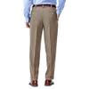 Haggar Men's E-Clo Repreve Classic Fit Pleat Front Dress Pant with Hidden Expandable Waistband Khaki 36W x 34L view 2