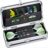 Casemaster Sole Aluminum Slim Profile Dart Case Holds 3 Steel Tip and Soft Tip Darts with Enough Space to Keep Flights in Shape, Features Built-In Pockets for Other Accessories,Black view 1