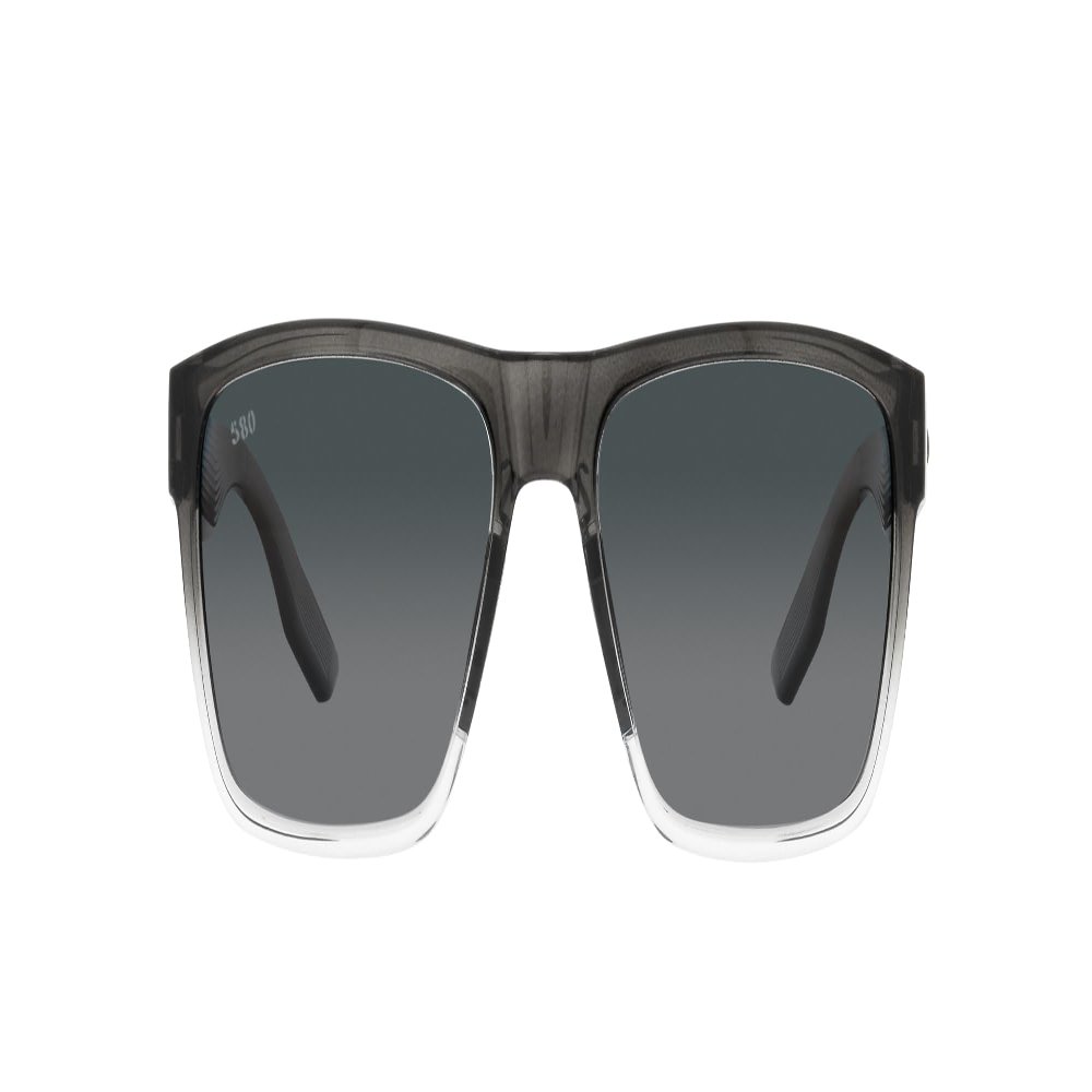 Costa Del Mar Mens Paunch XL Square Sunglasses, Fog Grey/Grey Gradient Polarized 580G, 59 mm