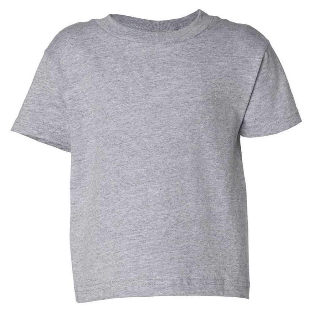 Rabbit Skins Juvy Short Sleeve Cotton Tee Shirt, 7, Heather