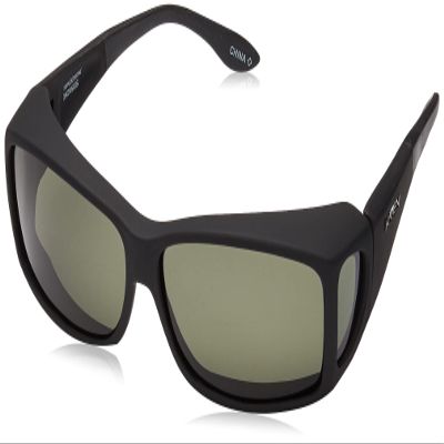 Haven Fits Over Sunwear Windemere Over-Prescription Sunglasses,Black Frame/Gray Lens,one size