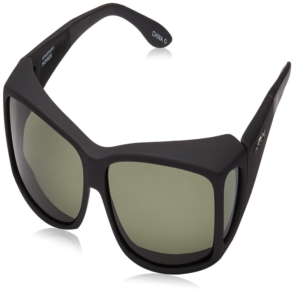 Haven Fits Over Sunwear Windemere Over-Prescription Sunglasses,Black Frame/Gray Lens,one size