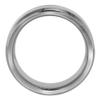 Sabrina Silver Tungsten Carbide 7 mm Flat Wedding Band Ring 3 Etched Stripes Beveled Edges size 11.5 view 2