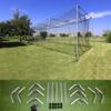 Cimarron Sports Outdoor #24 Batting Cage Twisted Polymer Netting and Frame Corners - 40'x12'x10' view 1