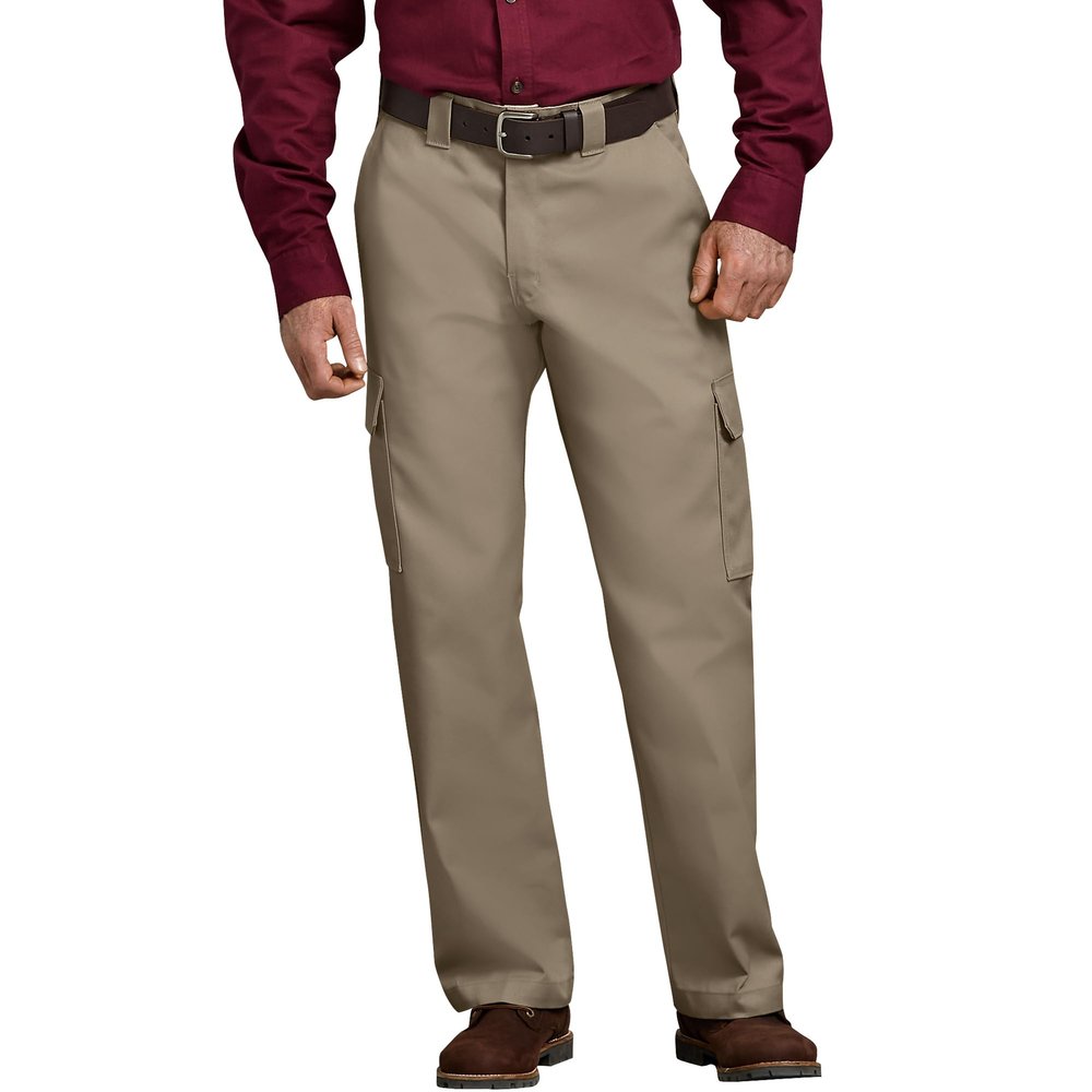 Dickies Men's Relaxed Straight-Fit Cargo Work Pant, Desert Sand, 30W x 30L